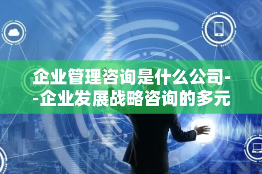 企业管理咨询是什么公司--企业发展战略咨询的多元路径