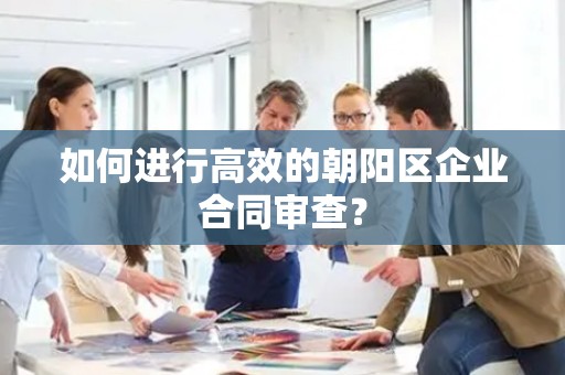 如何进行高效的朝阳区企业合同审查？