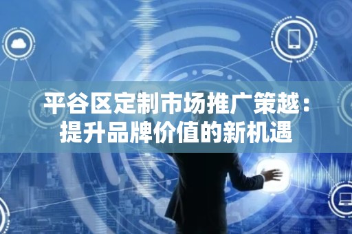 平谷区定制市场推广策越：提升品牌价值的新机遇