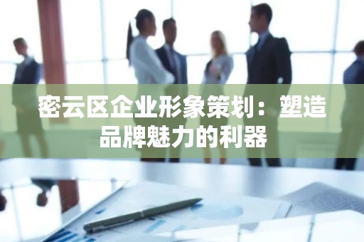 密云区企业形象策划：塑造品牌魅力的利器