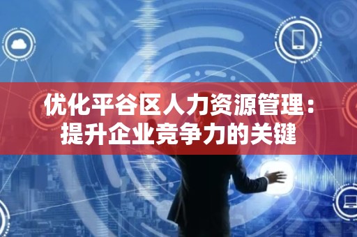 优化平谷区人力资源管理：提升企业竞争力的关键