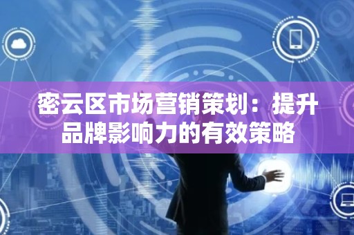 密云区市场营销策划：提升品牌影响力的有效策略
