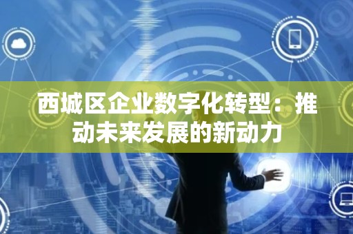 西城区企业数字化转型：推动未来发展的新动力