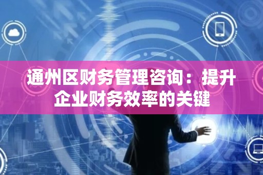 通州区财务管理咨询：提升企业财务效率的关键