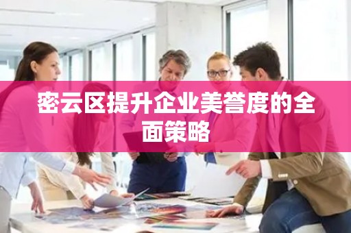 密云区提升企业美誉度的全面策略
