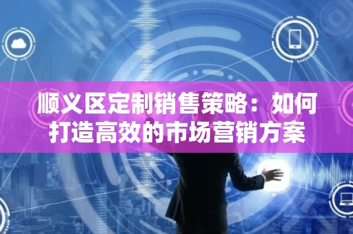 顺义区定制销售策略：如何打造高效的市场营销方案