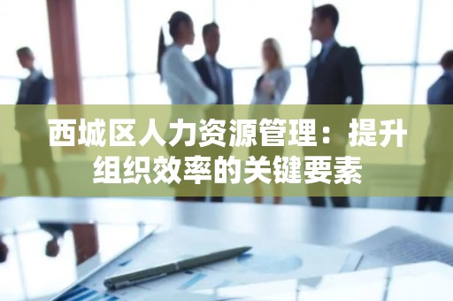 西城区人力资源管理：提升组织效率的关键要素