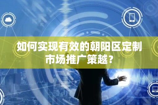 如何实现有效的朝阳区定制市场推广策越？