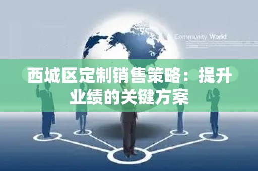 西城区定制销售策略：提升业绩的关键方案