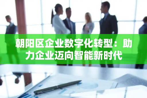朝阳区企业数字化转型：助力企业迈向智能新时代