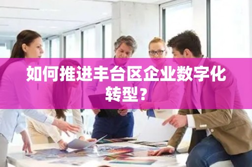 如何推进丰台区企业数字化转型？